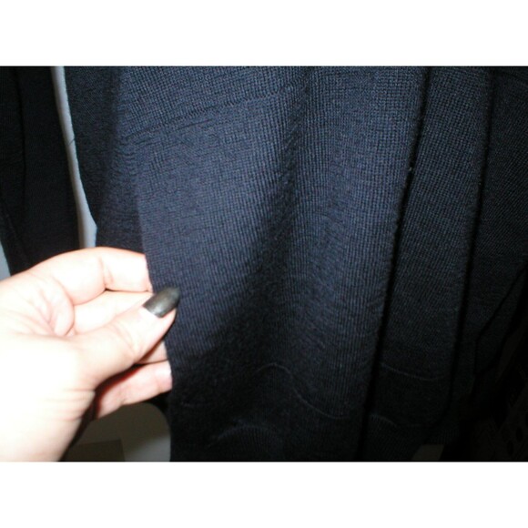 New NWT Designer Wool Sweater 44 Italy Womens 8 Zinco Black Kangaroo Pocket M - Picture 5 of 12